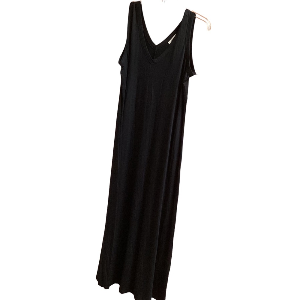 🔥 SALE 20% OFF-Style & Co black maxi dress, V-neck front/back, size M. 203